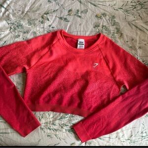 Gymshark ombré women’s workout long sleeve top size Large.